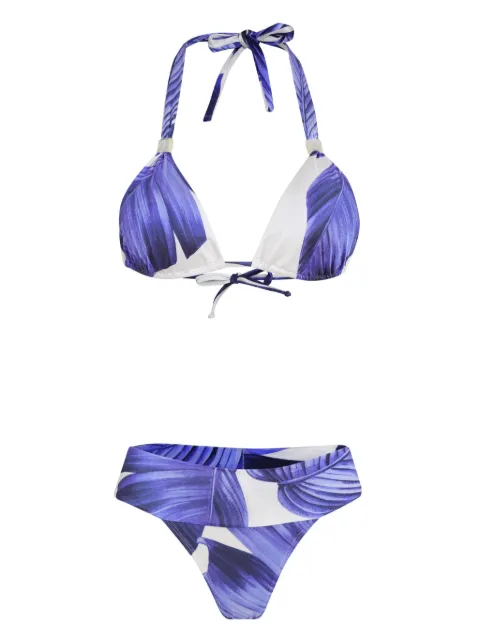 Brigitte leaf-print bikini 