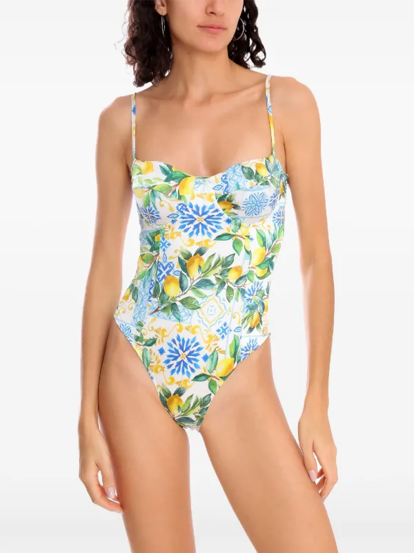 Womens Swimsuits Lemon One Piece Bathing Suit Brigitte Lemon-print