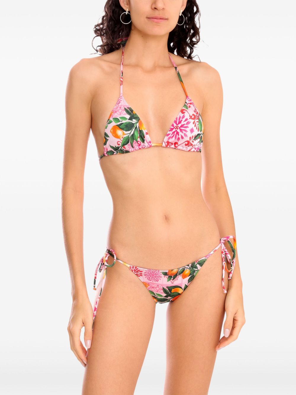 Brigitte floral-print bikini - Roze