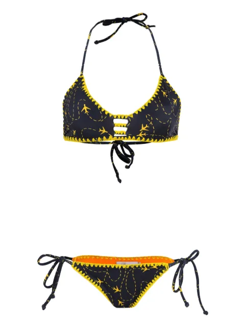 Brigitte bikini con aviones estampados