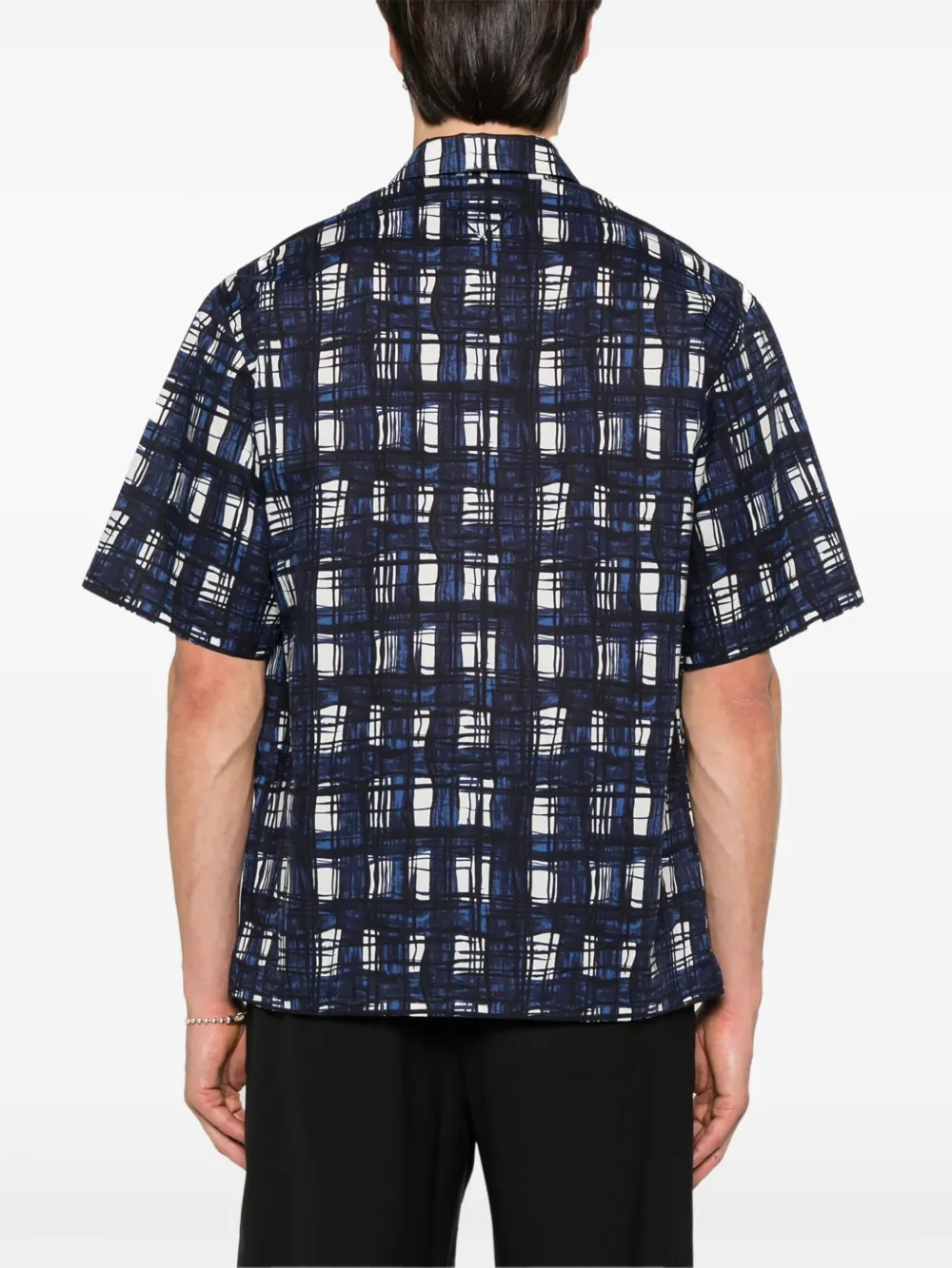 Prada Katoenen overhemd met korte mouwen Blauw