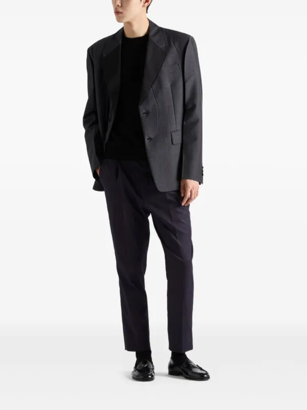 PRADA コットン パンツ Prada コットンパンツ | ブルー | FARFETCH JP