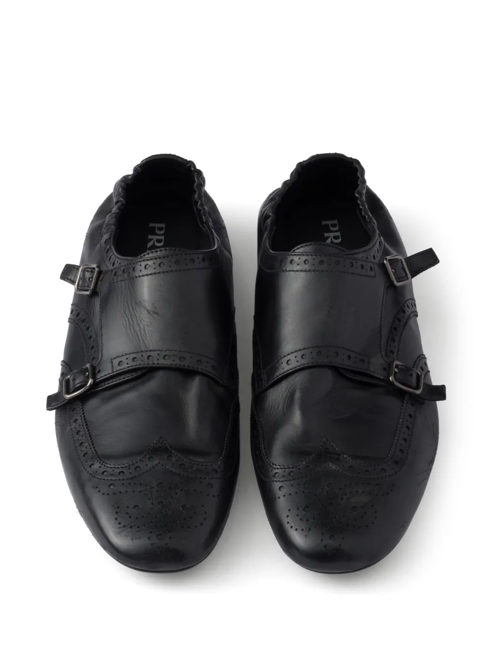 Prada Loafers met gesp Zwart