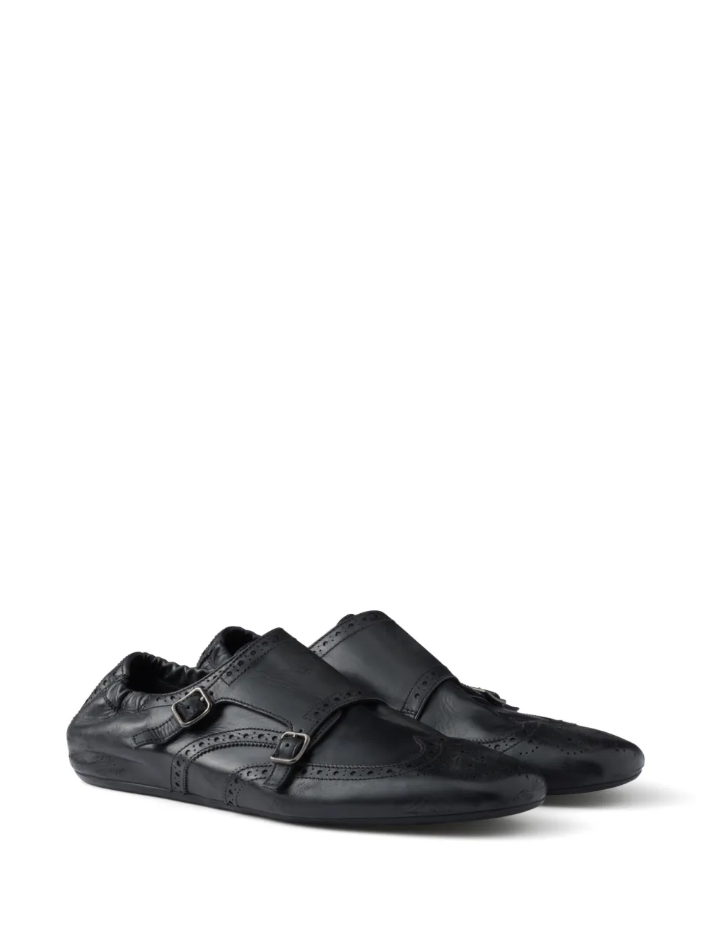 Prada Loafers met gesp - Zwart