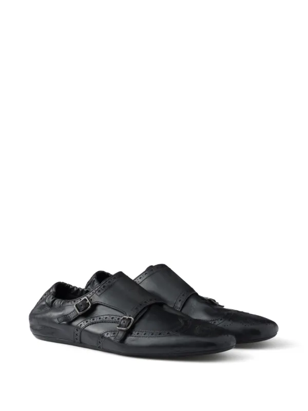 Prada monk-strap Loafers | Black | FARFETCH