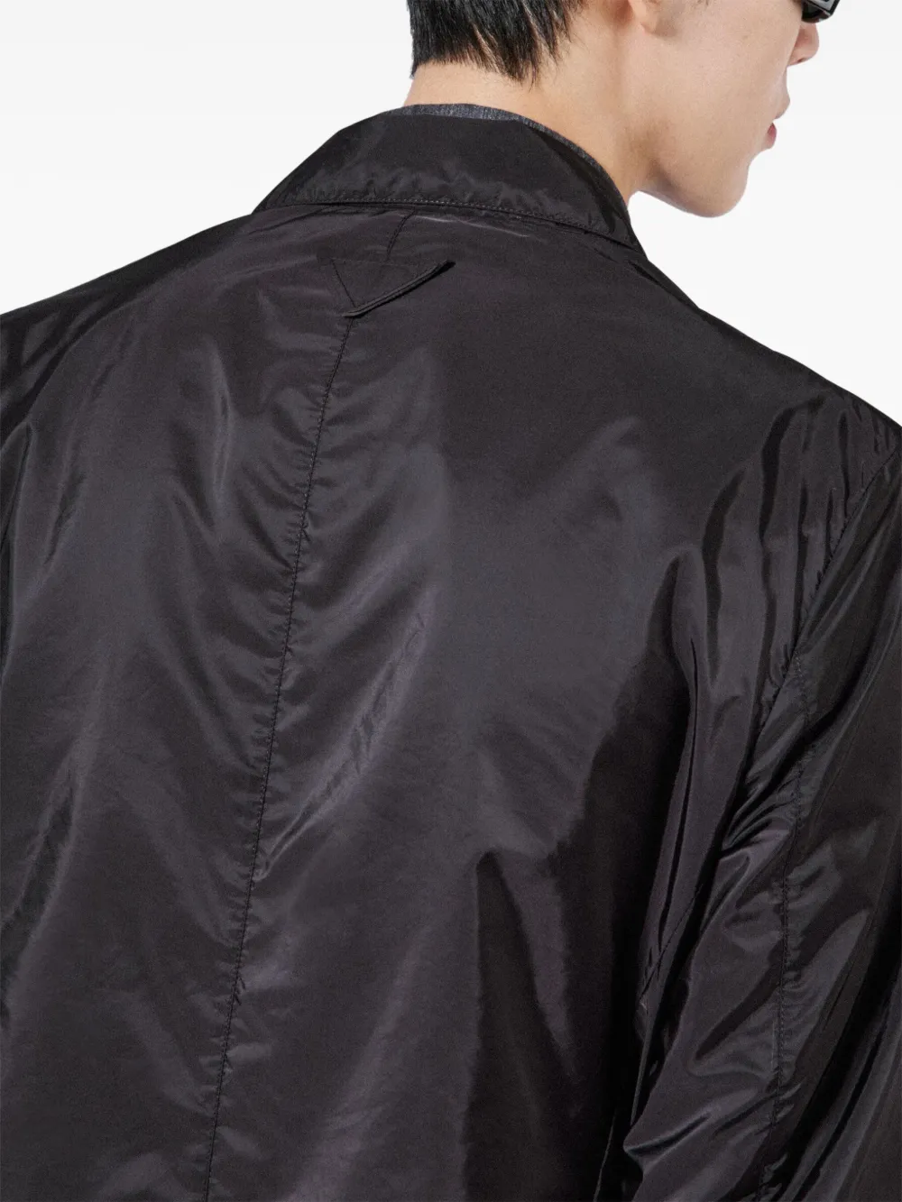Prada Re-Nylon enkele rij knopen blazer Zwart