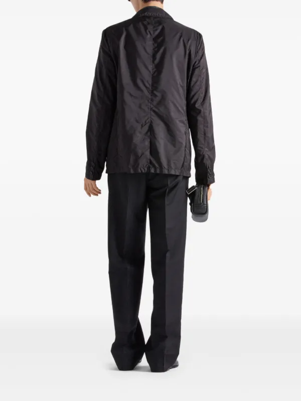 PRADA Re-Nylon シングルブレストジャケット 黒 36 関税負担なし☆プラダ Re Nylon シングルブレストジャケット (PRADA