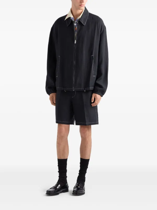 Prada ブルゾン ジャケット | ブラック | FARFETCH JP