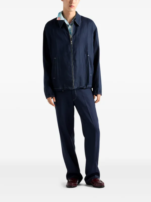 Prada ブルゾン ジャケット | ブルー | FARFETCH JP