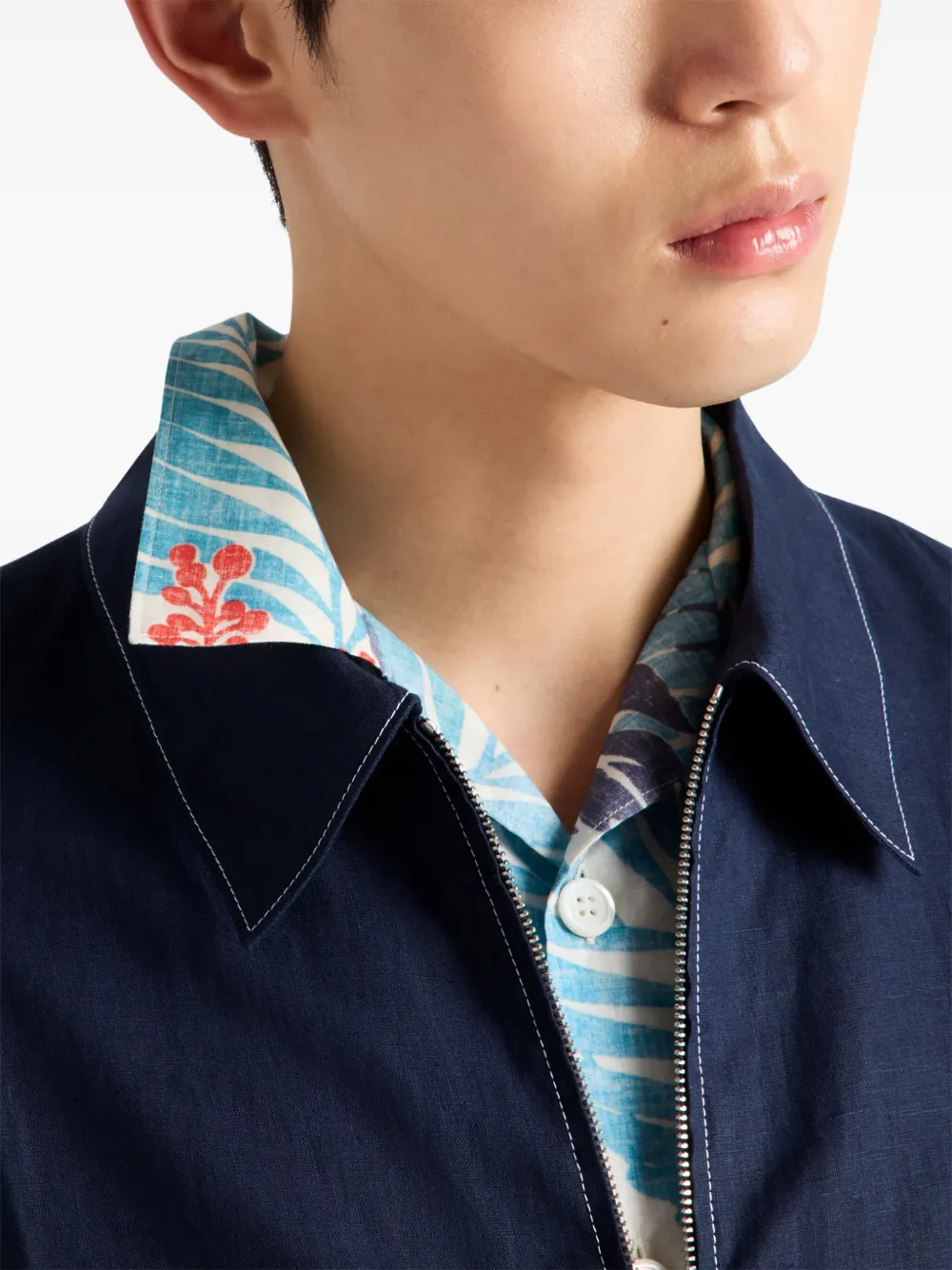 Prada Katoenen bomberjack Blauw