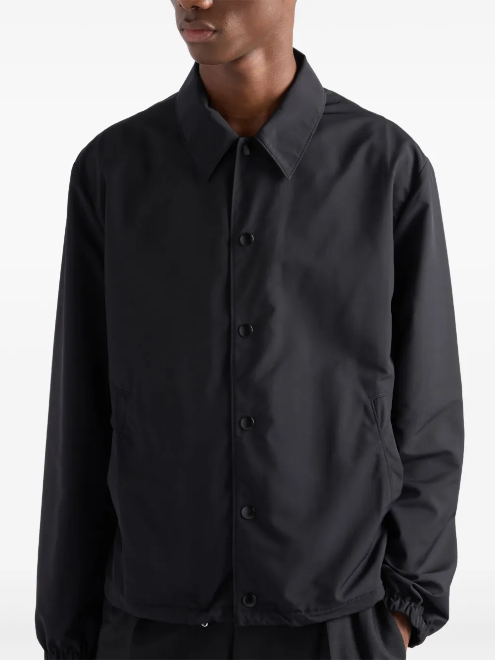Prada Wollen shirtjack Zwart