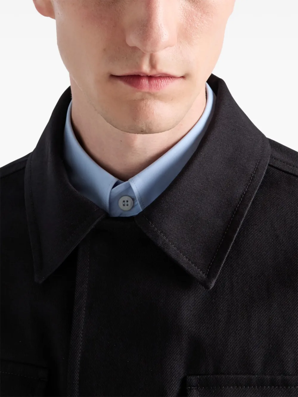 Prada Cotton Jacket | Black | FARFETCH