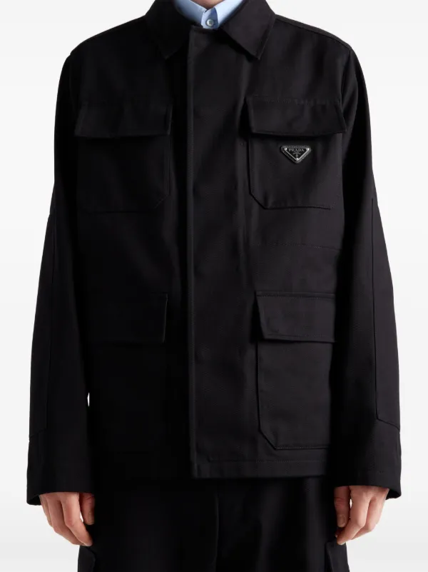 Prada Cotton Jacket | Black | FARFETCH Prada Cotton Jacket | Black | FARFETCH