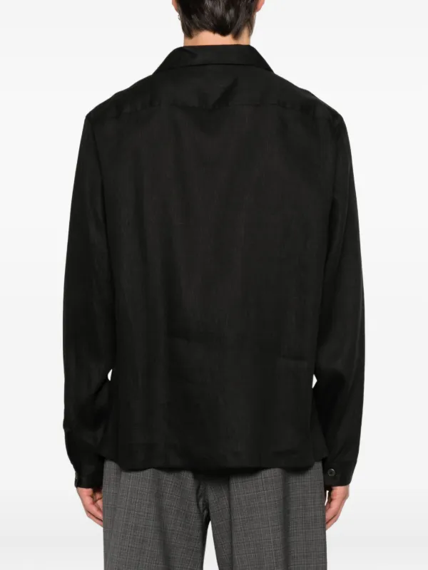 シャツ Prada Linen Shirt Prada Linen Shirt | Black | FARFETCH