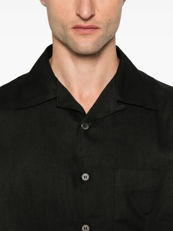 シャツ Prada Linen Shirt Prada Linen Shirt | Black | FARFETCH