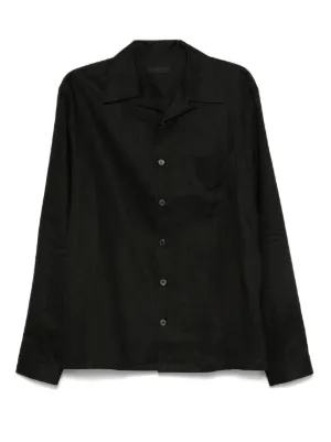 Prada triangle-logo Shirt | Black | FARFETCH