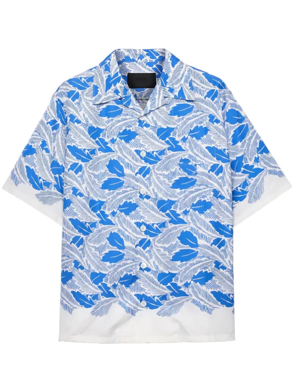 Prada Short-sleeved Cotton Shirt in White