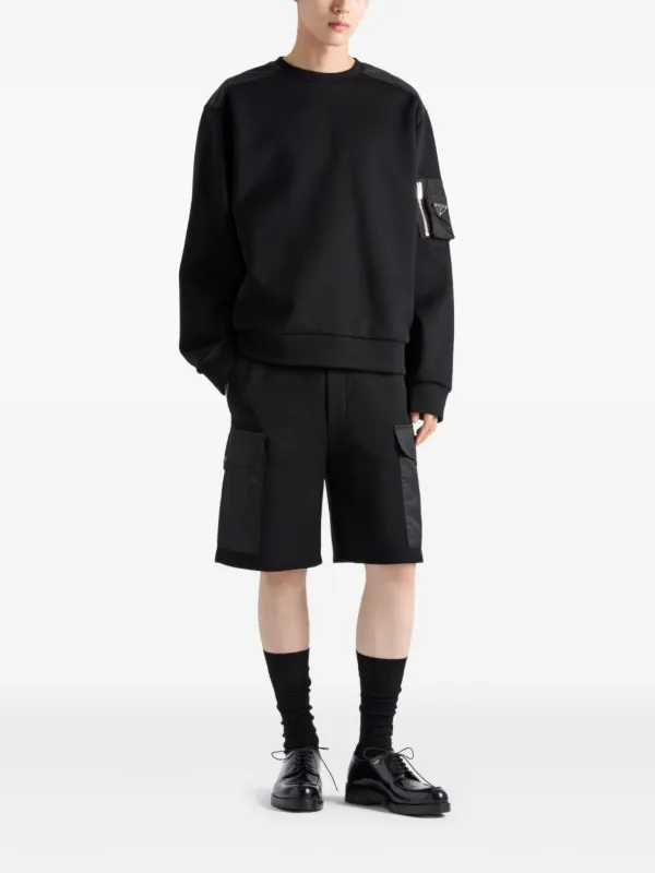 Prada Cotton Cargo Shorts | Black | FARFETCH