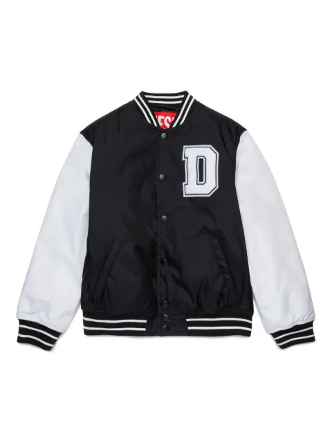 Diesel Kids logo-appliqué bomber jacket 