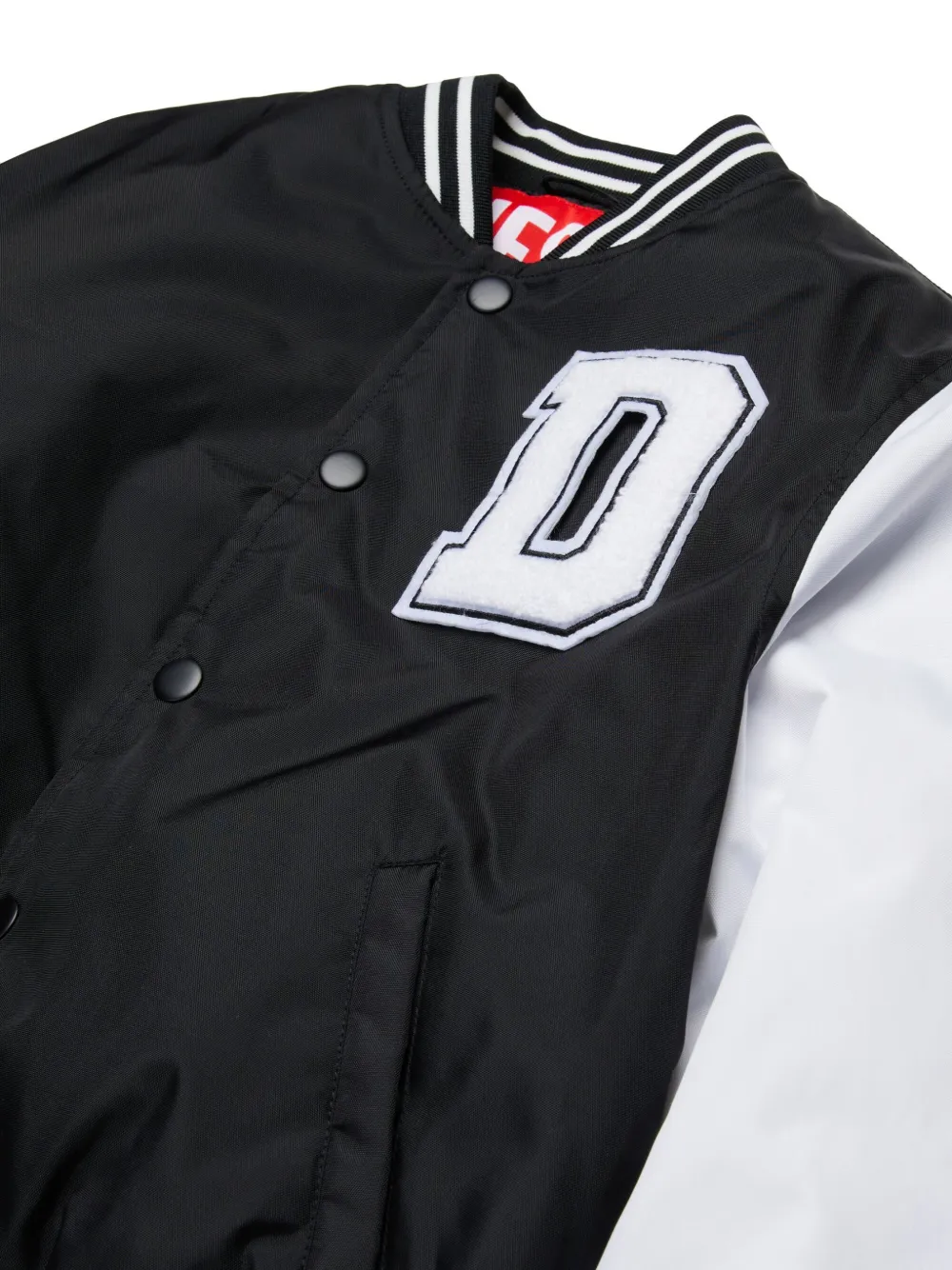 Diesel Kids Bomberjack met logoplakkaat Zwart
