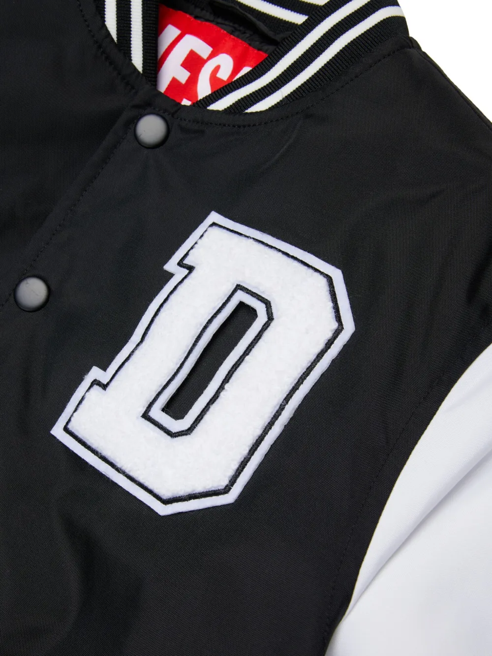 Diesel Kids Bomberjack met logoplakkaat Zwart