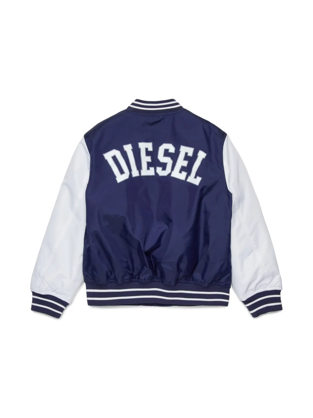 Diesel Kids Bomberjack met logoplakkaat - Blauw