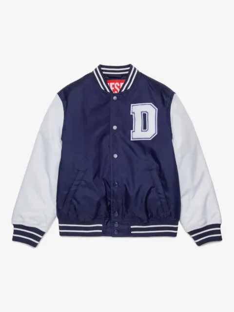 Diesel Kids logo-appliqué bomber jacket