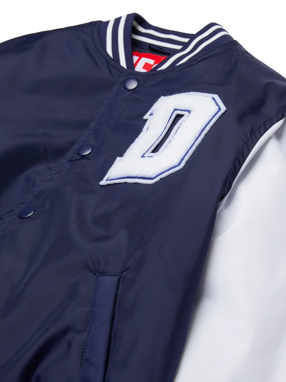 Diesel Kids Bomberjack met logoplakkaat Blauw