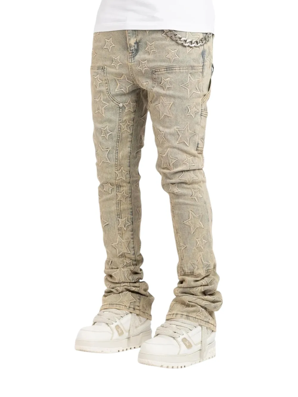 Guapi Vintage Stars Jeans In Neutrals