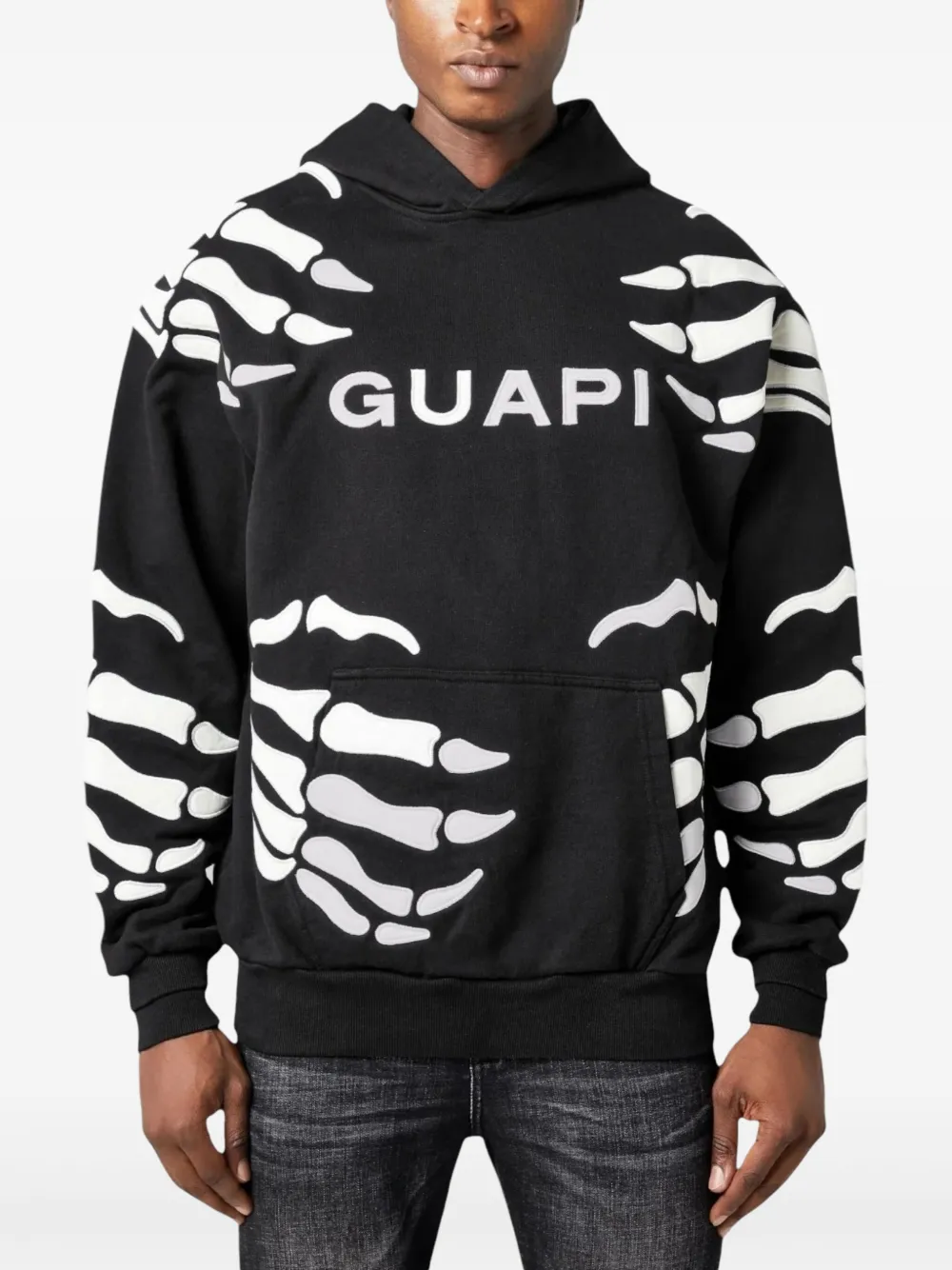 GUAPI Obsidian Black Hell Dragger hoodie - Zwart