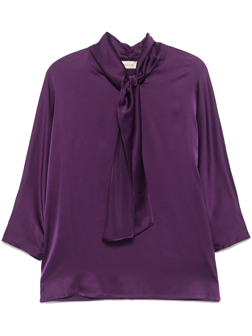 jucca approved pussy-bow-collar blouse - Purple