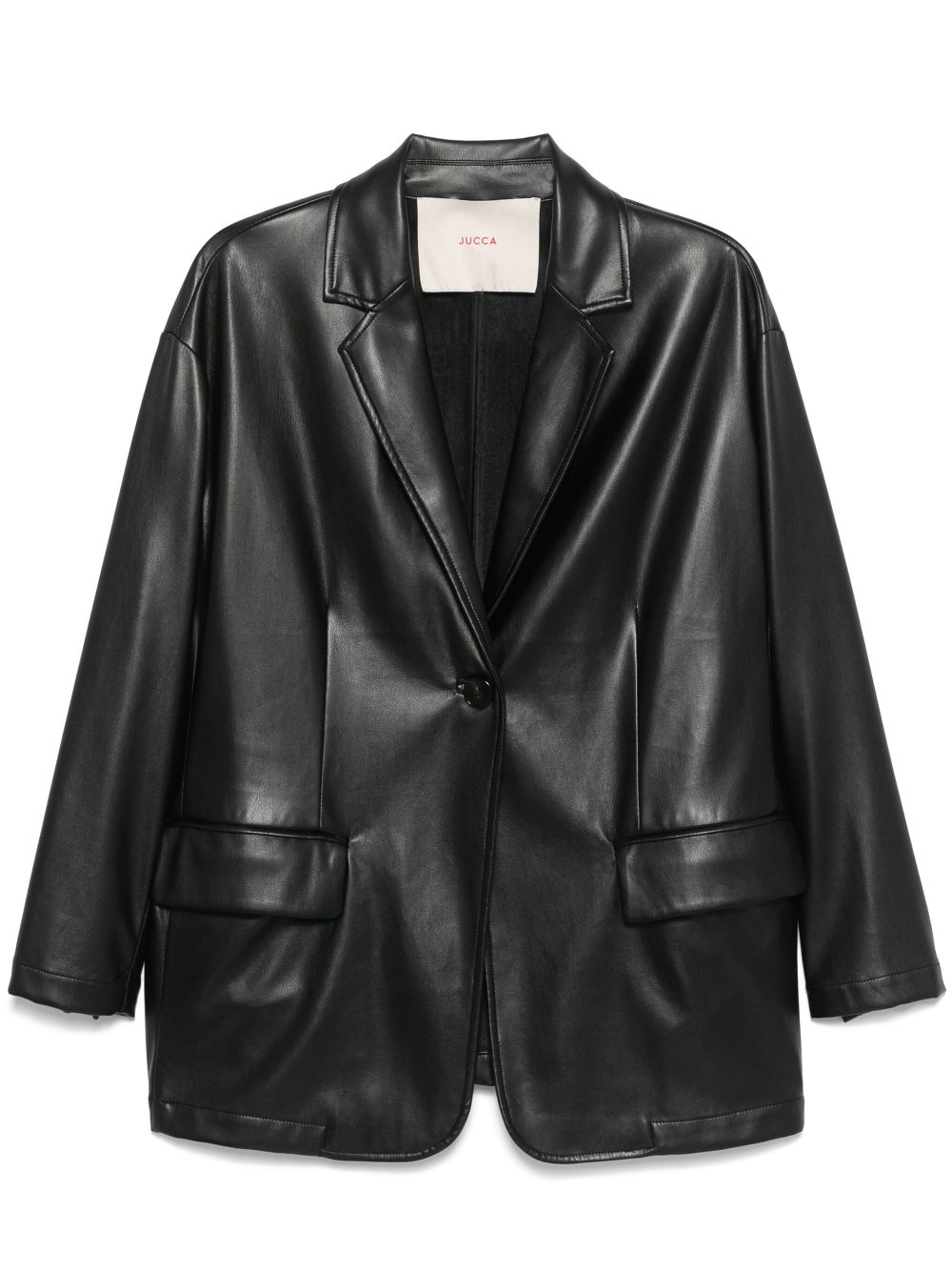 jucca approved faux-leather blazer - Black