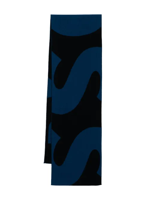 BOSS écharpe Arev - Bleu - BOSS - Modalova