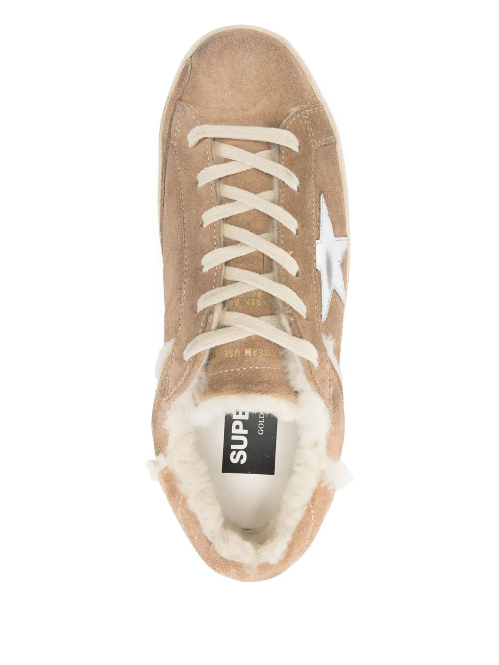 Golden Goose Super-star Double Quarter With List In Brown