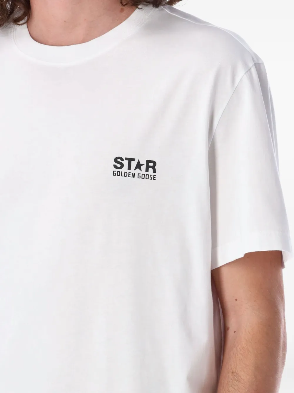 Golden Goose T-shirt met logoprint Wit