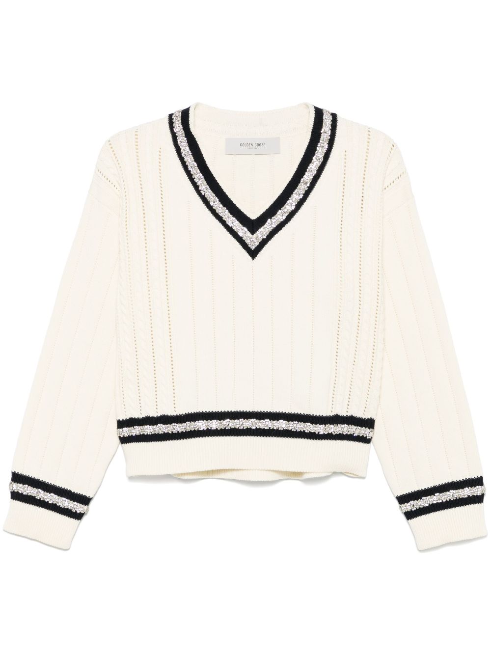 Golden Goose crystal-embellished sweater - Neutrals