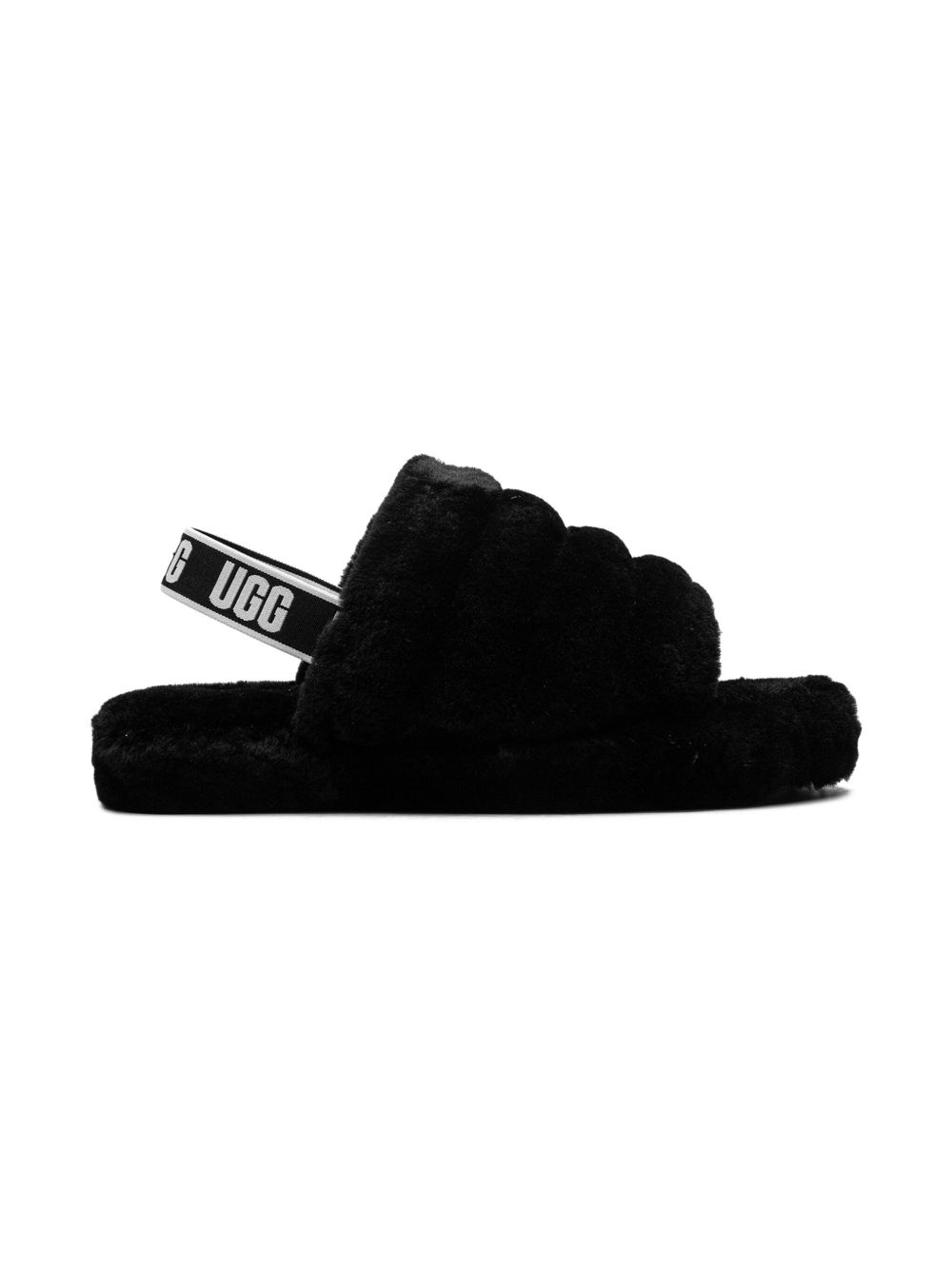 UGG Kids Fluff Yeah "Black" slides