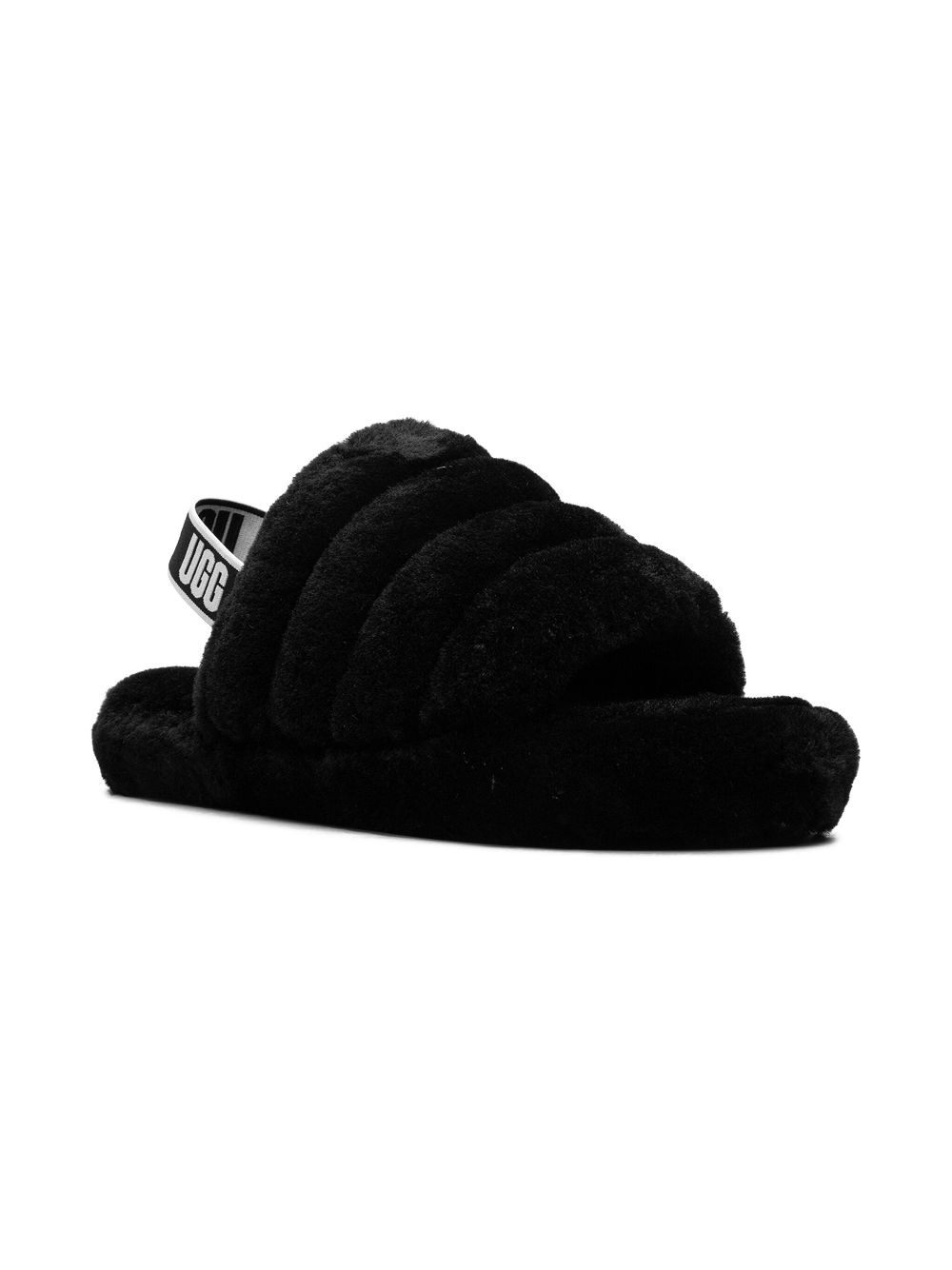 UGG Kids Fluff Yeah "Black" slippers Zwart