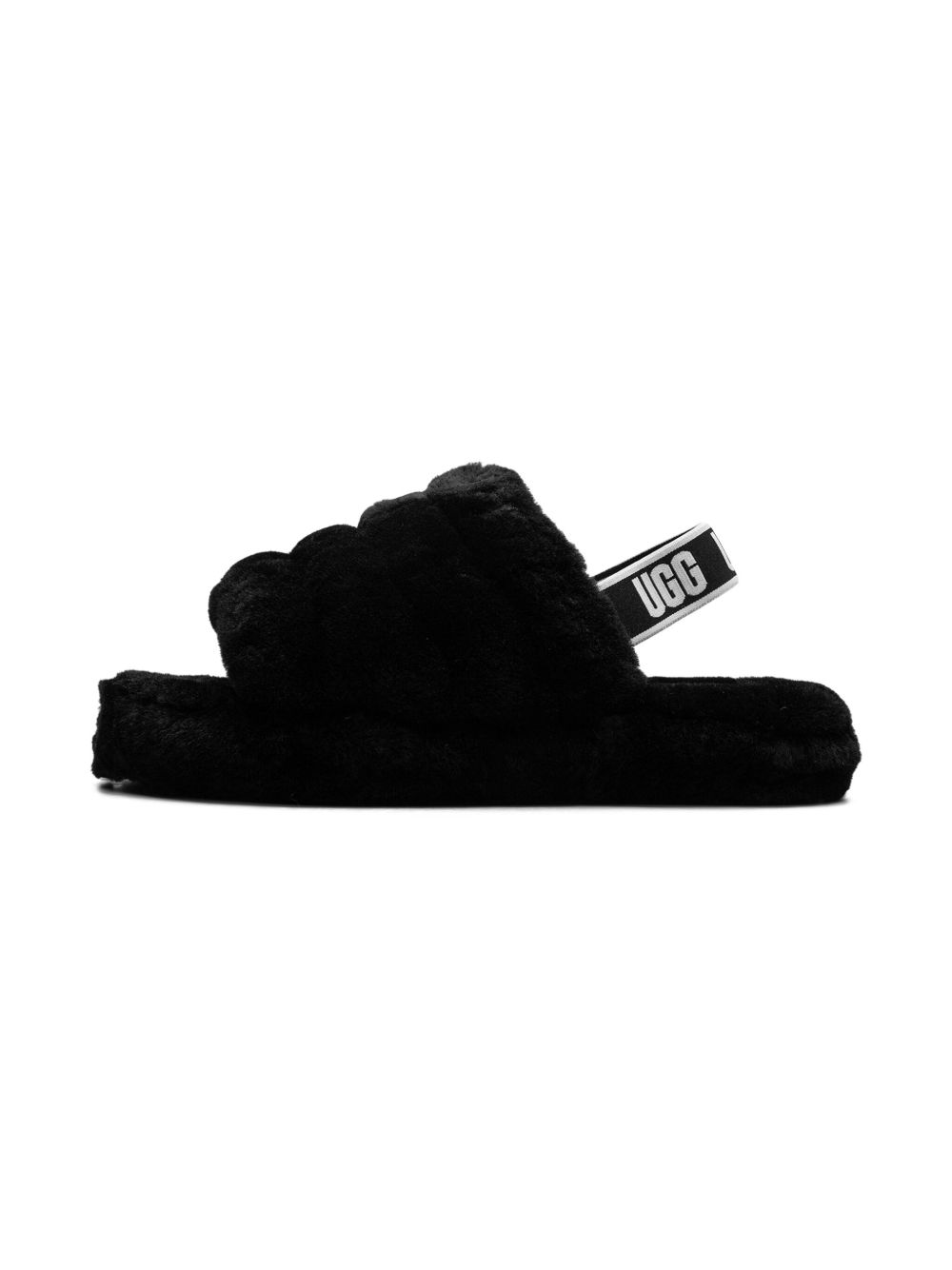 UGG Kids Fluff Yeah "Black" slides