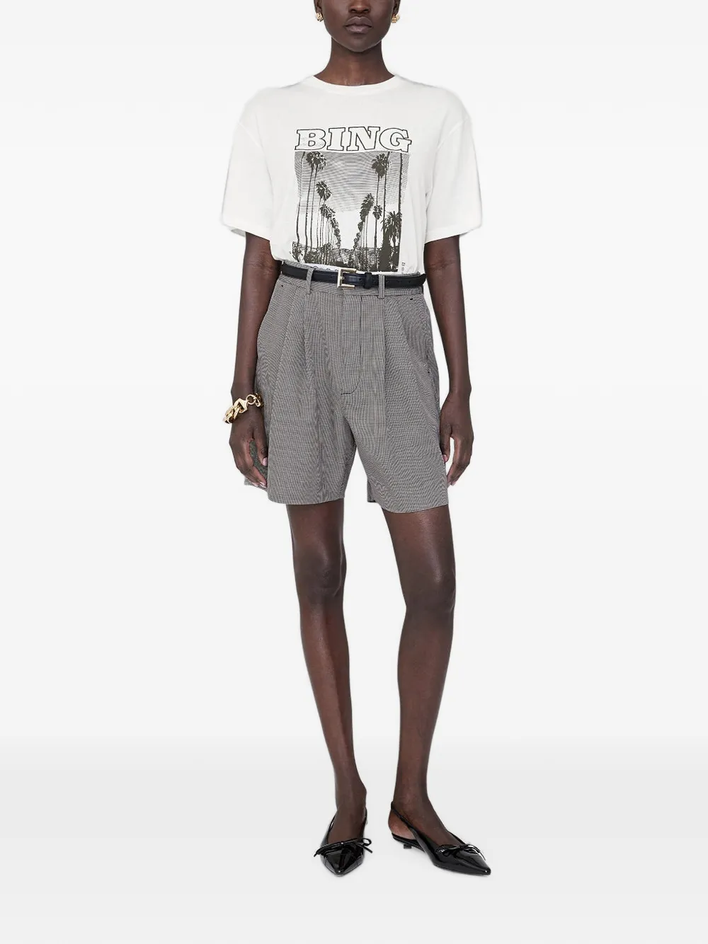 ANINE BING Louis T-shirt Wit