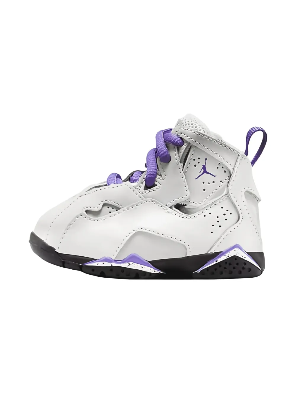 Jordan Kids Jordan True Flight "Base Grey Purple Venom" sneakers White