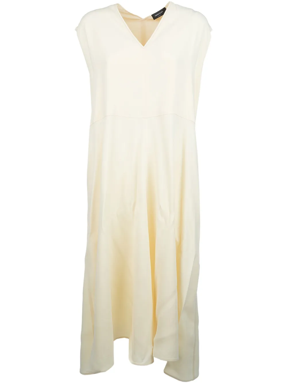 Fabiana Filippi Mouwloze jurk met V-hals Beige