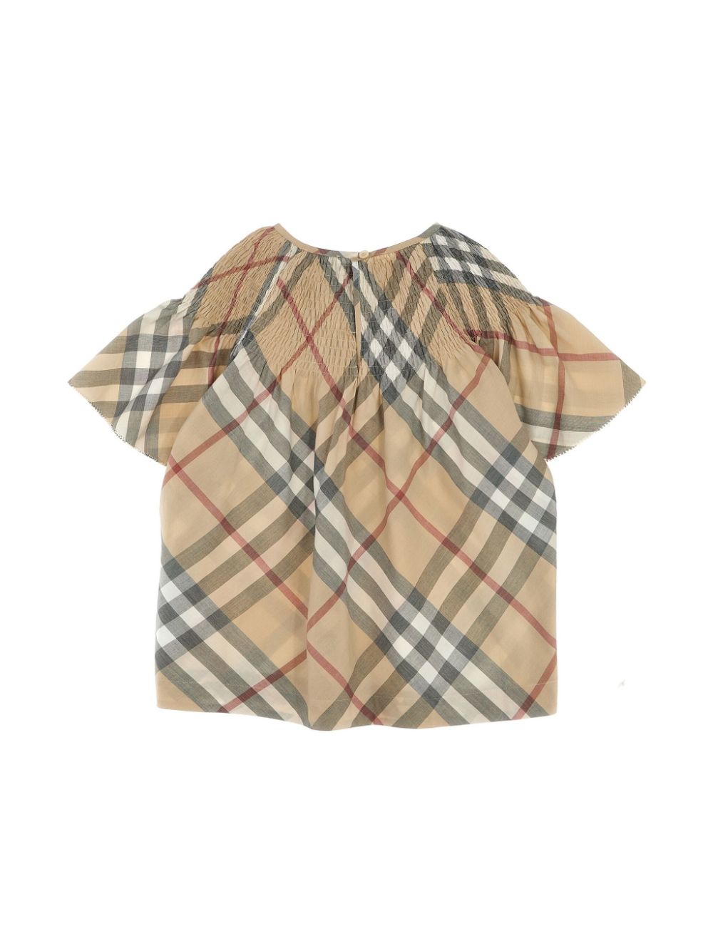 Burberry Kids checked T-shirt - Bruin