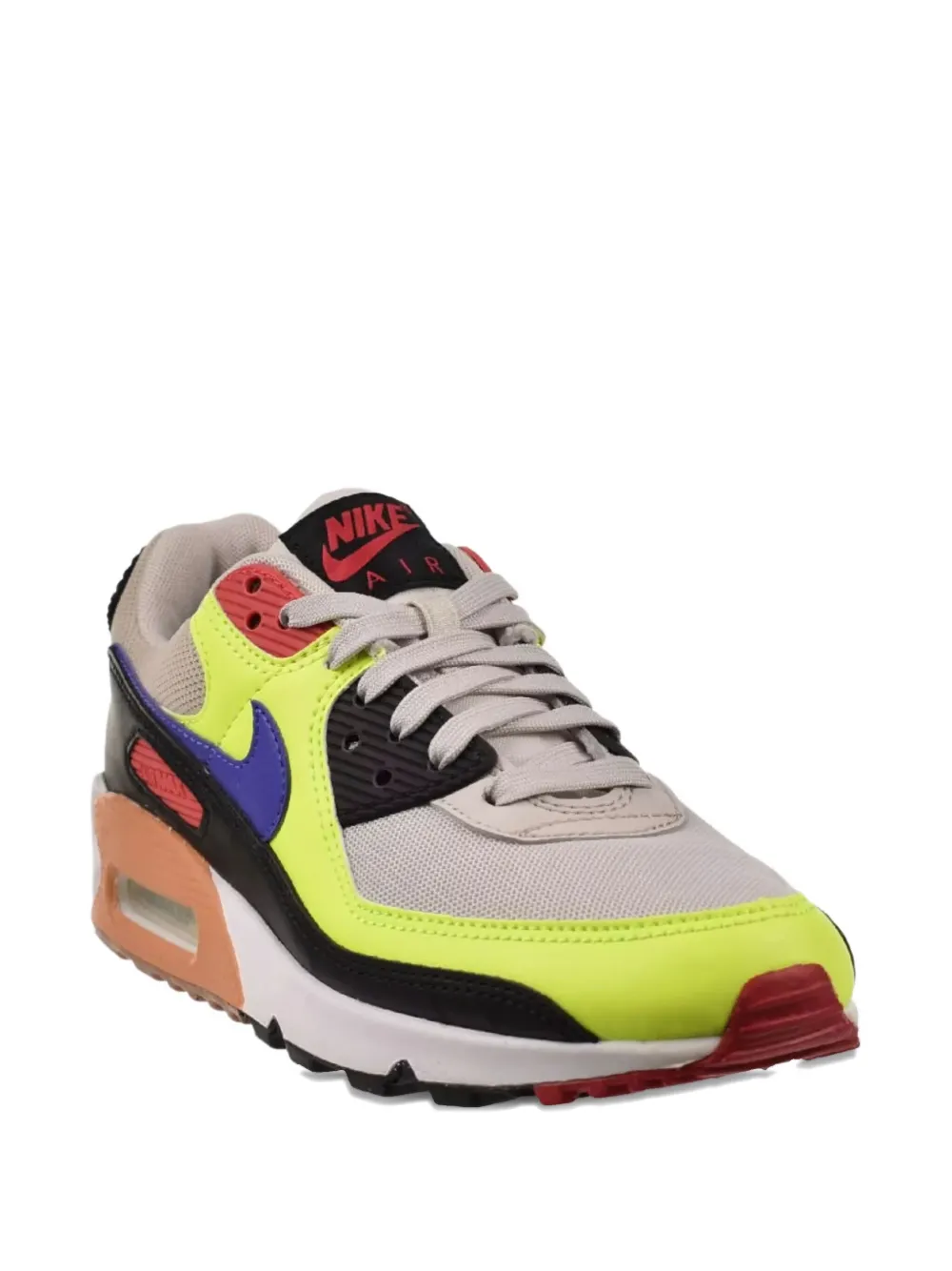 Nike Wmns Air Max 90 Light Bone/lt Ultramarine/volt/black Women's Low Shoe In Multi