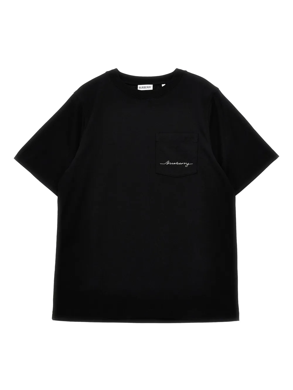 Burberry Kids Katoenen T-shirt Zwart