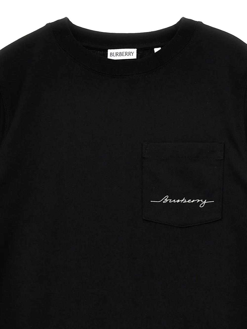 Burberry Kids Katoenen T-shirt Zwart