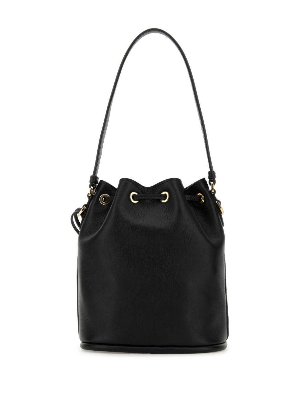 Prada Triangel bucket-tas met email - Zwart