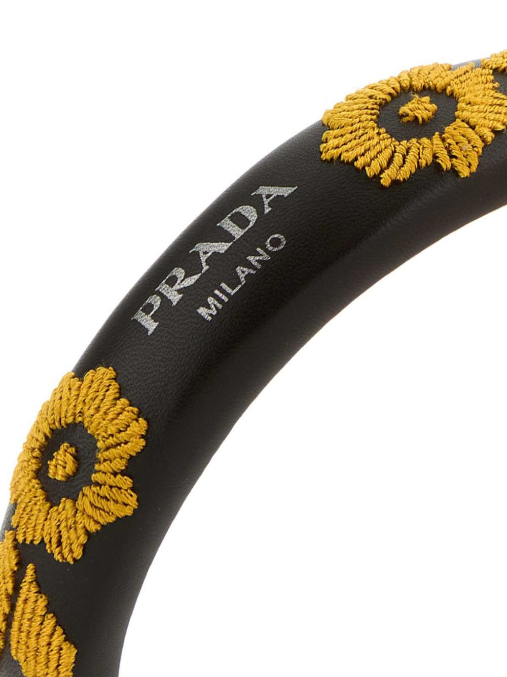 Prada embroidered hairband - Zwart