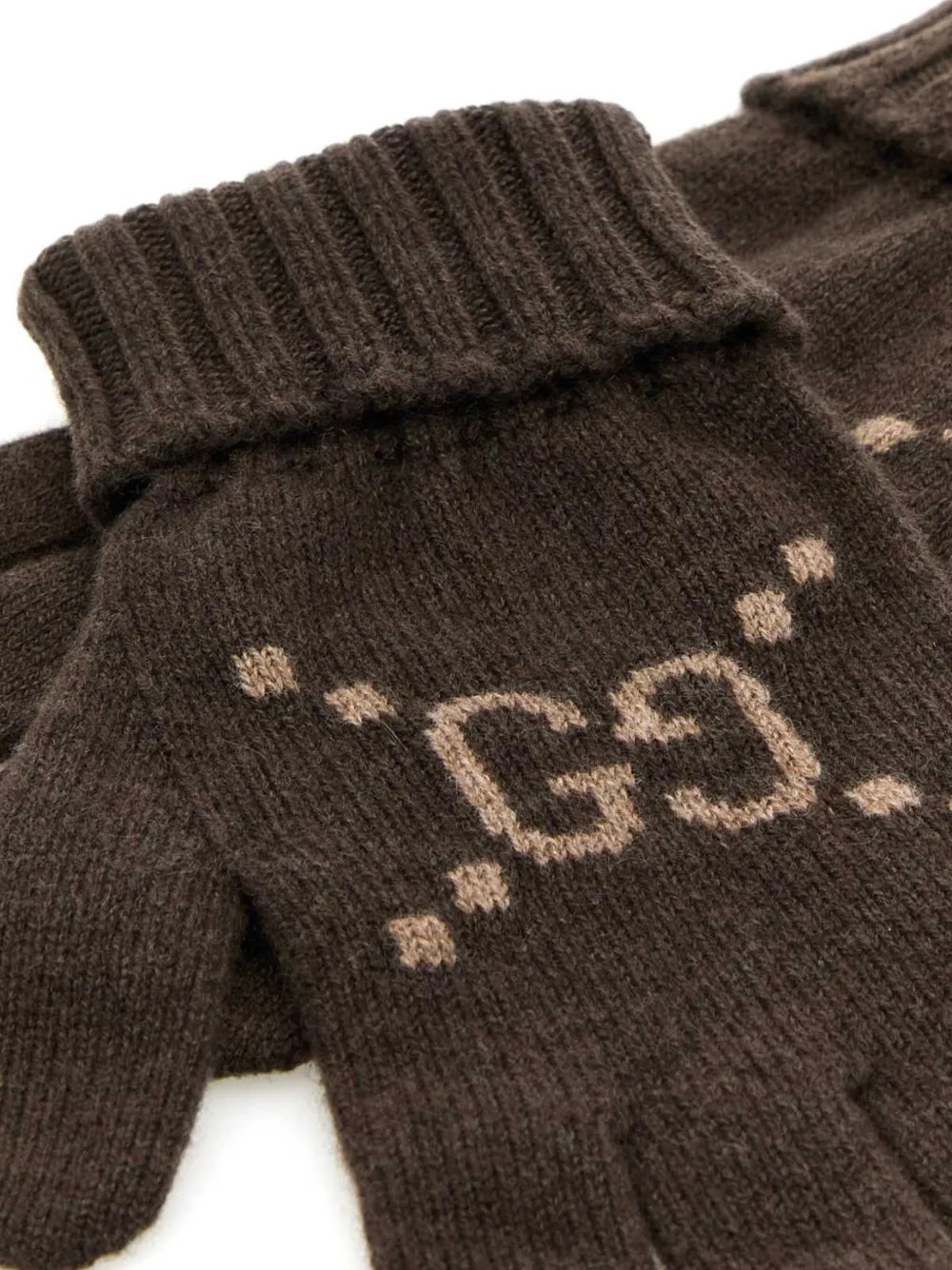 Gucci Handschoenen met GG logo - Bruin