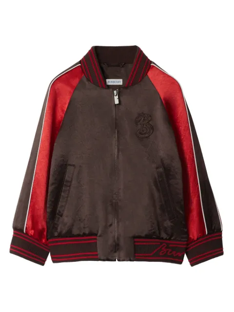 Burberry Kids B Snake bomber jacket 